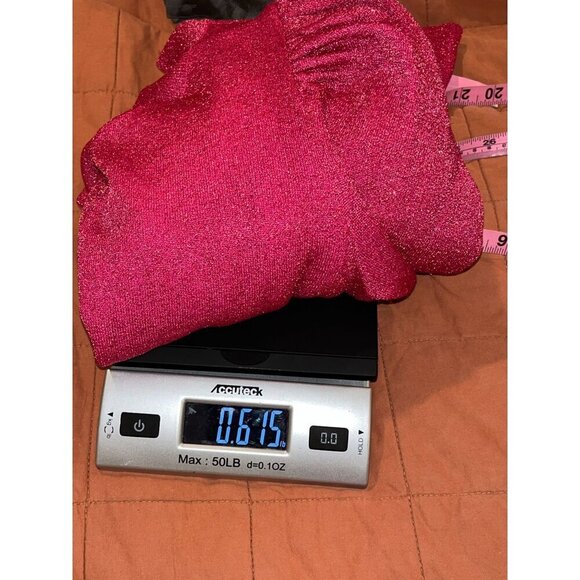 Alice and Olivia Issa Hot Pink Glitter Women's Size S Puff Sleeve Turtleneck Min - Picture 11 of 11